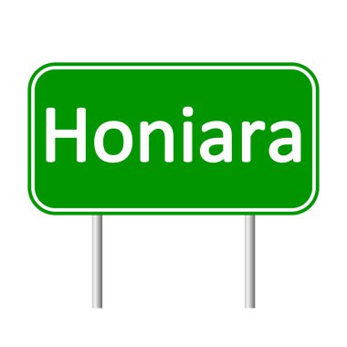 Honiara yol işareti.