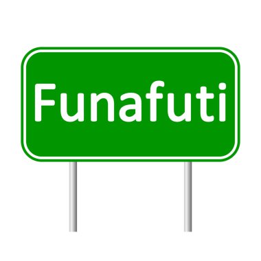 Funafuti yol işareti.