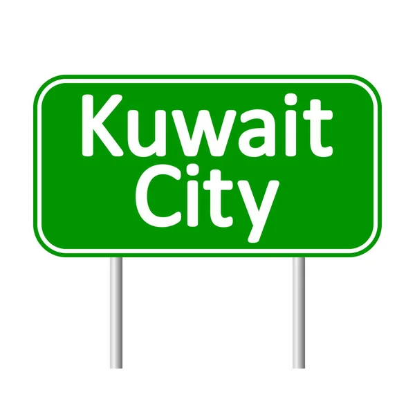 Kuwait City verkeersbord. — Stockvector