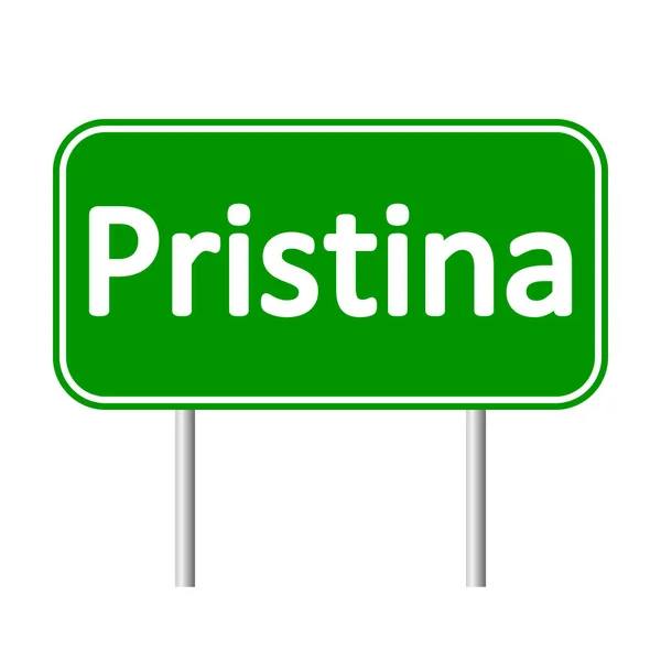 Sinalização rodoviária de Pristina . — Vetor de Stock