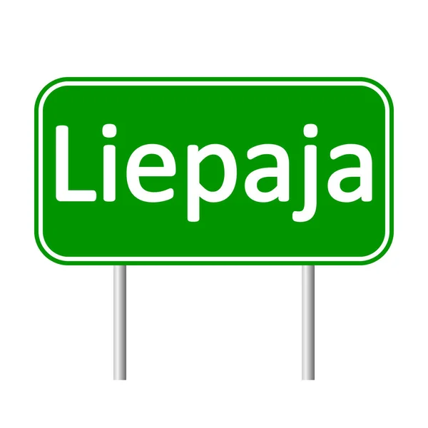 Лиепайский дорожный знак . — стоковый вектор