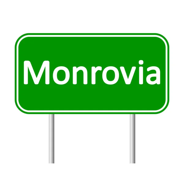 Monrovia verkeersbord. — Stockvector