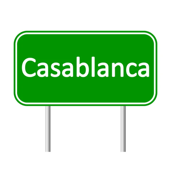 Casablanca Road Sign. — Stock Vector