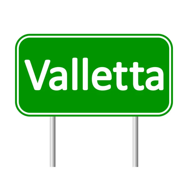 Valletta road sign. — Stock Vector