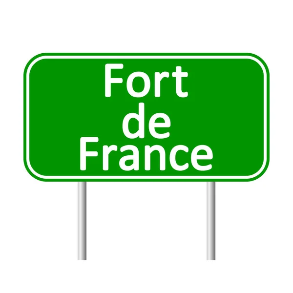 Fort-de-France road sign. — Stock Vector