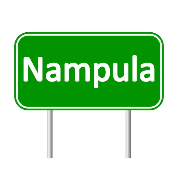 Nampula road sign. — Stock Vector