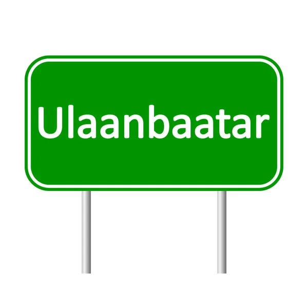 Ulaanbaatar verkeersbord. — Stockvector