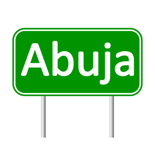 Straßenschild von Abuja. — Stockvektor