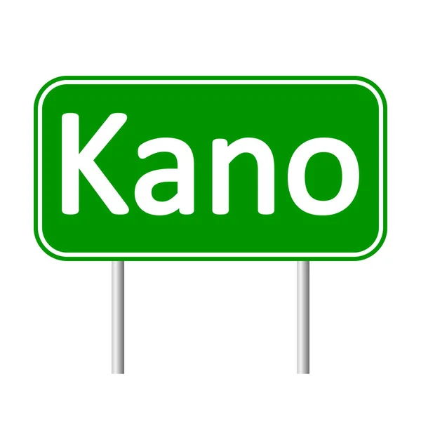 Señal de carretera de Kano . — Archivo Imágenes Vectoriales