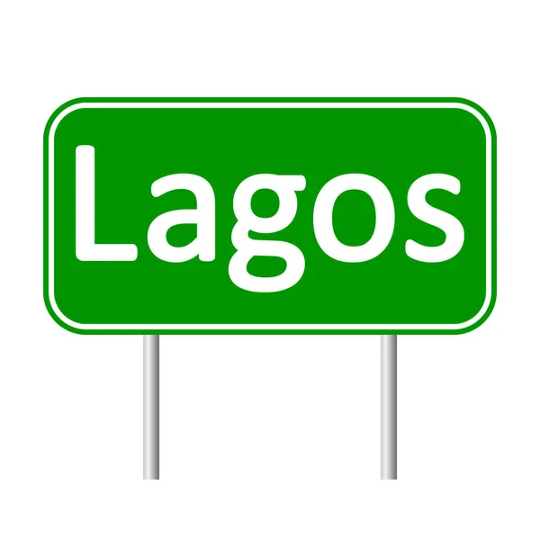 Lagos road sign. — Stock Vector