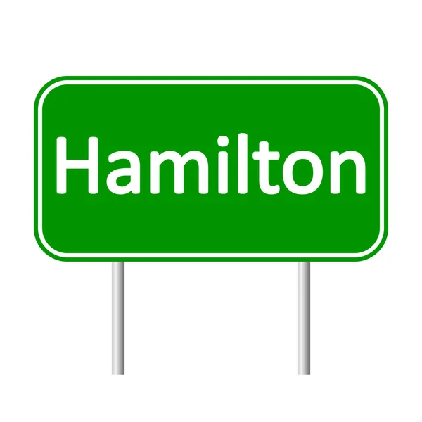 Hamilton yol işareti. — Stok Vektör