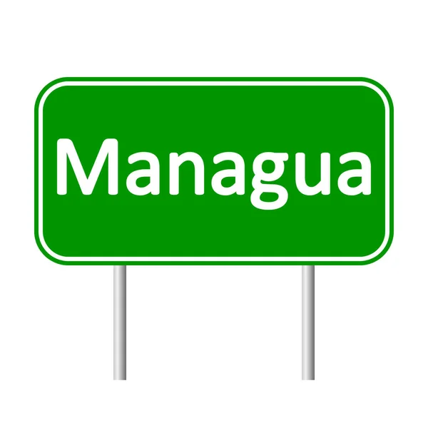 Managua verkeersbord. — Stockvector