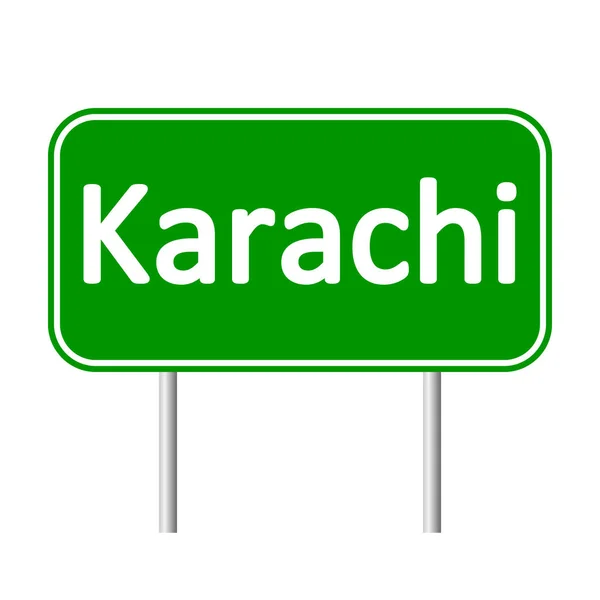 Karaçi yol işareti. — Stok Vektör