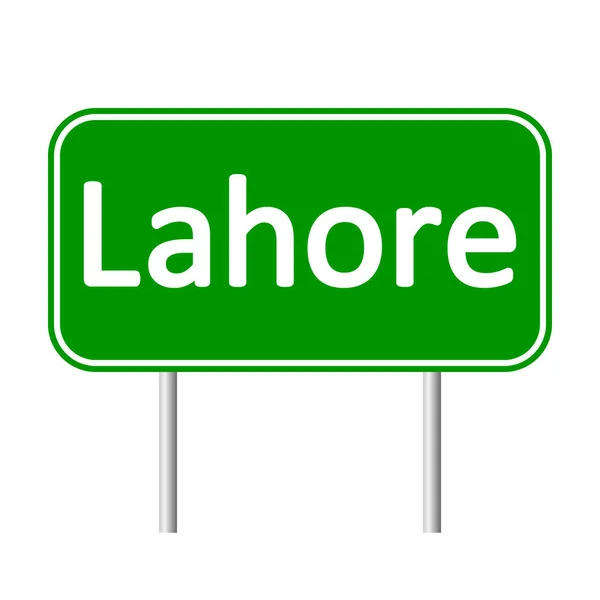 Lahore road sign. — Stock Vector