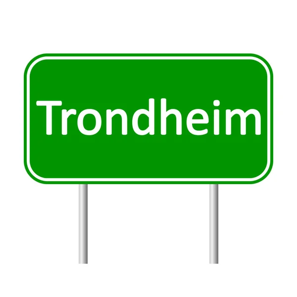 Señal de carretera de Trondheim . — Vector de stock