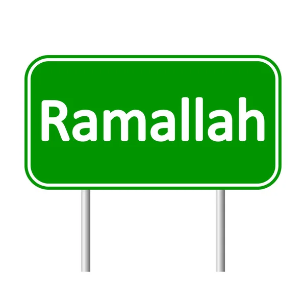 Ramallah yol işareti. — Stok Vektör