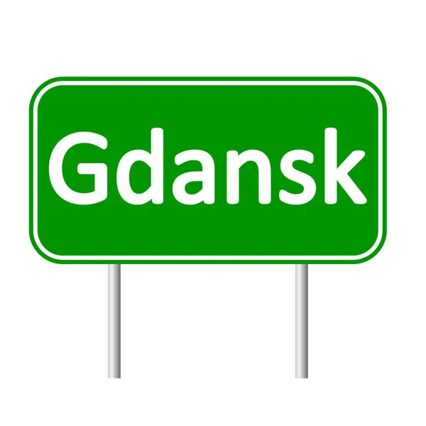 Panneau routier de Gdansk . — Image vectorielle