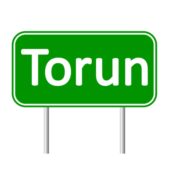 Torun road sign. — Stock Vector