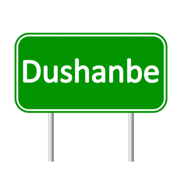 Dushanbe road sign. — Stock Vector