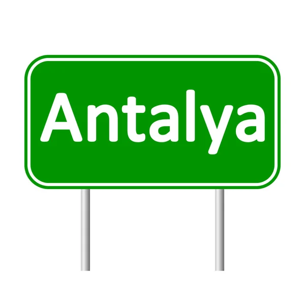 Дорожный знак Анталии . — стоковый вектор