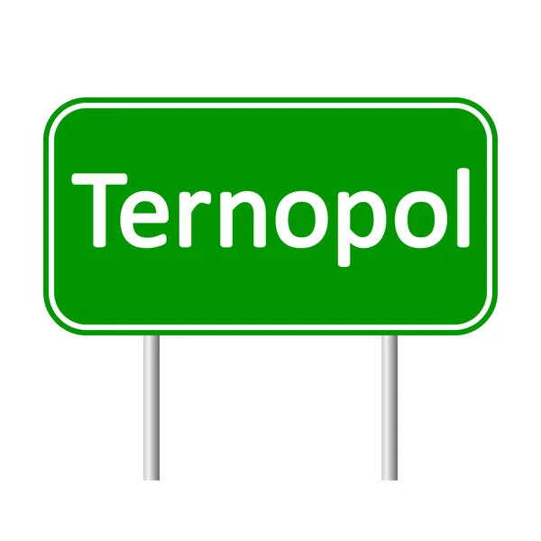 テルノーピリ道路標識. — ストックベクタ