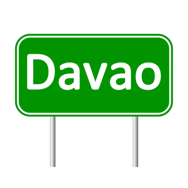 Davao verkeersbord. — Stockvector