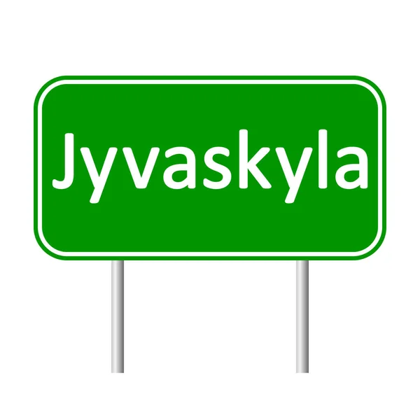 Panneau routier Jyvaskyla . — Image vectorielle