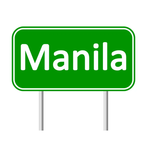 Manilla verkeersbord. — Stockvector