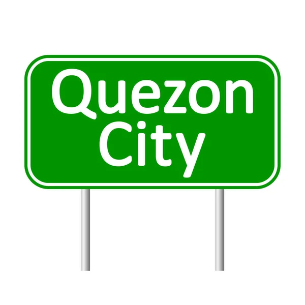 Quezon City-verkeersbord. — Stockvector