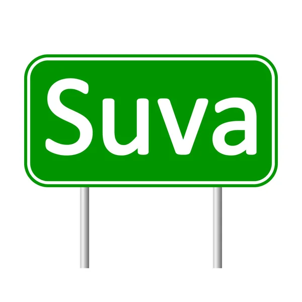 Suva road sign. — Stock Vector