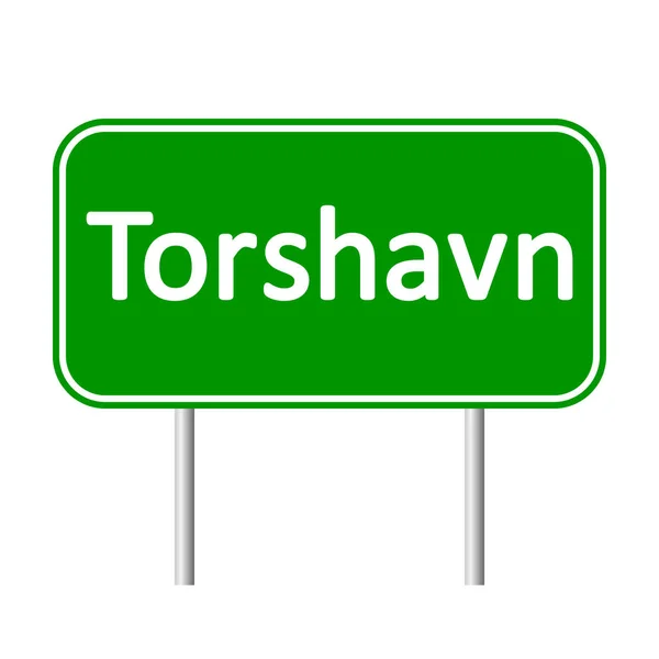 Torshavn road sign. — Stock Vector