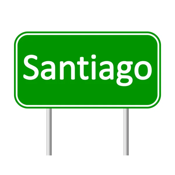 SANTIAGO señal de tráfico . — Vector de stock