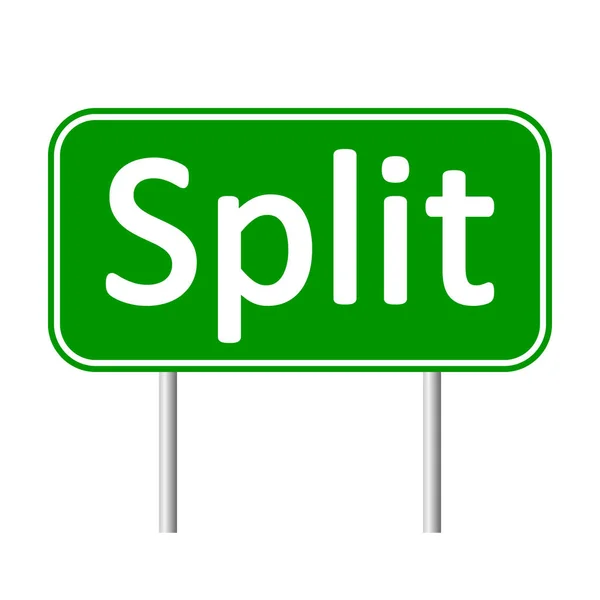 Split road sign. — Stock Vector