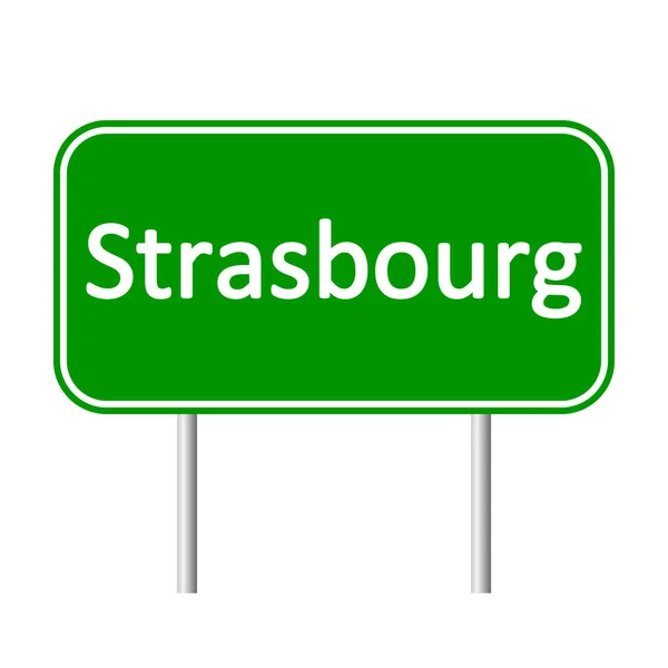 Strasbourg road sign. — Stock Vector