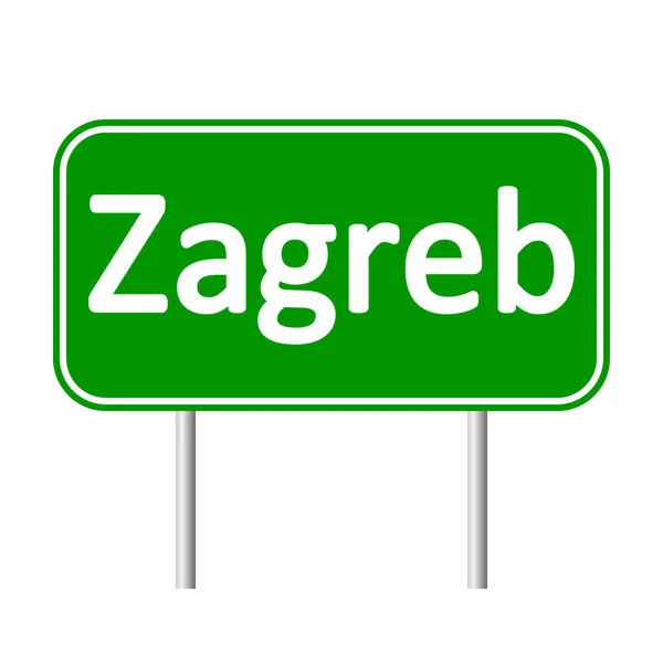 Zagreb road sign. — Stock Vector