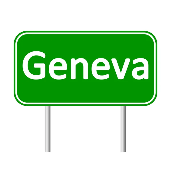 Genève verkeersbord. — Stockvector