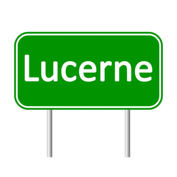 Lucerne road sign. — Stock Vector