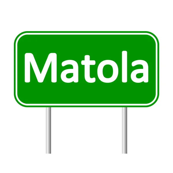 Matola road sign. — Stock Vector