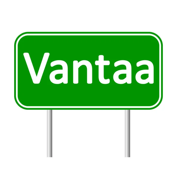 Vantaa road sign. — Stock Vector