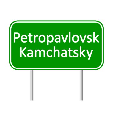 Petropavlovsk Kamchatsky yol işareti.
