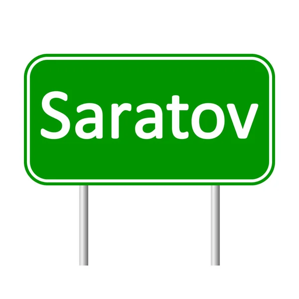 Saratov road sign. — Stock Vector