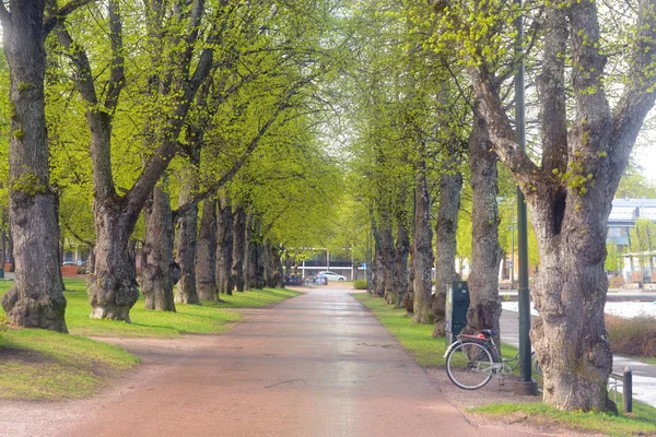 Lappeenranta parkta sokakta. — Stok fotoğraf