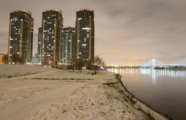 Microdistrict Ribatskoe gece.