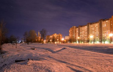 Microdistrict Ribatskoe gece.