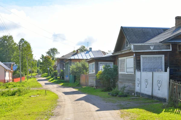 Rural street, Vologda regio. — Stockfoto