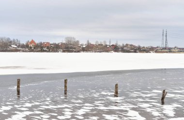 Neva Nehri St. Petersburg eteklerinde.