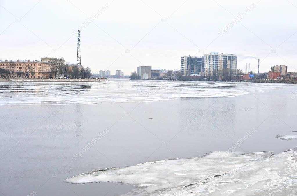Embankment Obukhov Defense, outskirts of St.Petersburg.