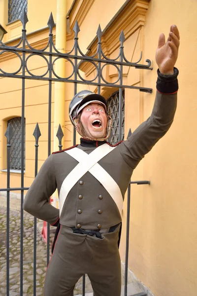 Wachsstatue eines Soldaten. — Stockfoto