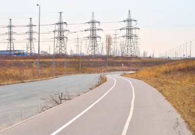 Bisiklet yolu, St Petersburg.
