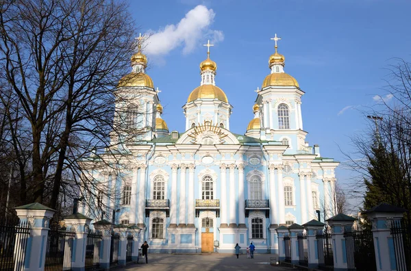 St. Nikolaus-Kathedrale in St. Petersburg. — Stockfoto